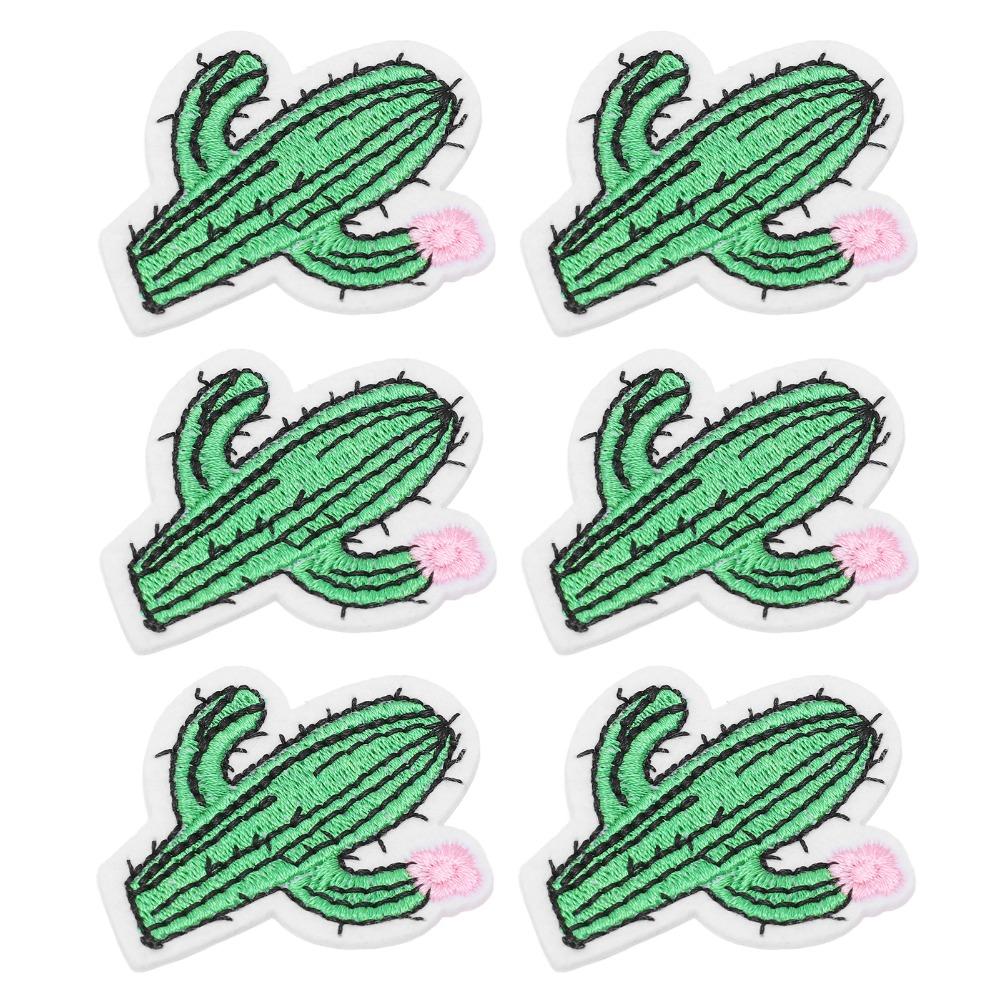 6pcs Beautiful Embroidered Prickly Pear Patches Prickly Pear Shape Sew On Patches Bags