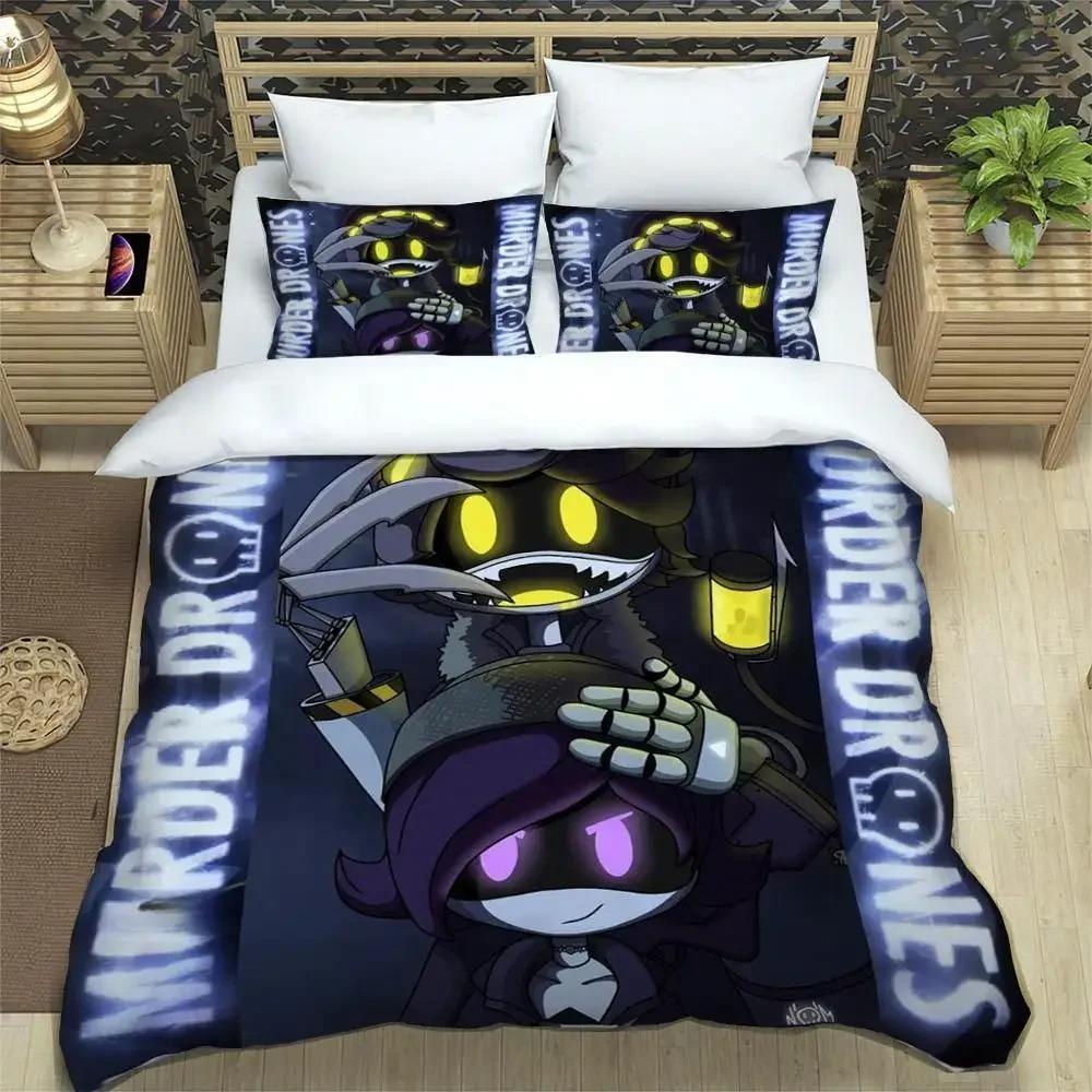 Murder Drones Cartoon Printed Bedding Sets Exquisite Bed Supplies Set Duvet Cover Bed Comforter Set Bedding Luxury Birthday Gift