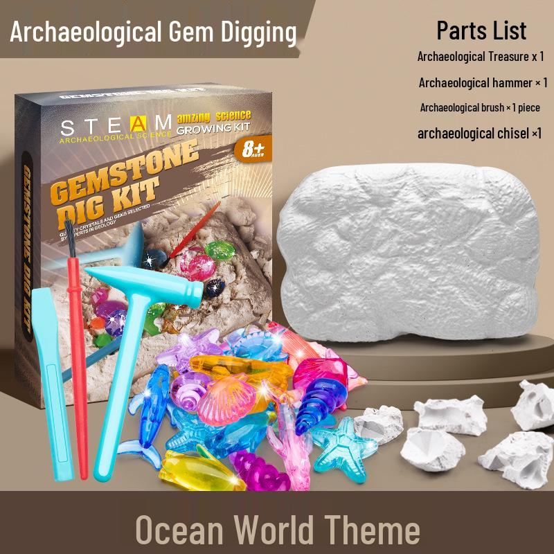 

Детский светящийся набор для раскопок драгоценных камней: Археологические раскопки Охота за сокровищами Кристалл и бриллиант Слепой бокс для мальчиков и девочек