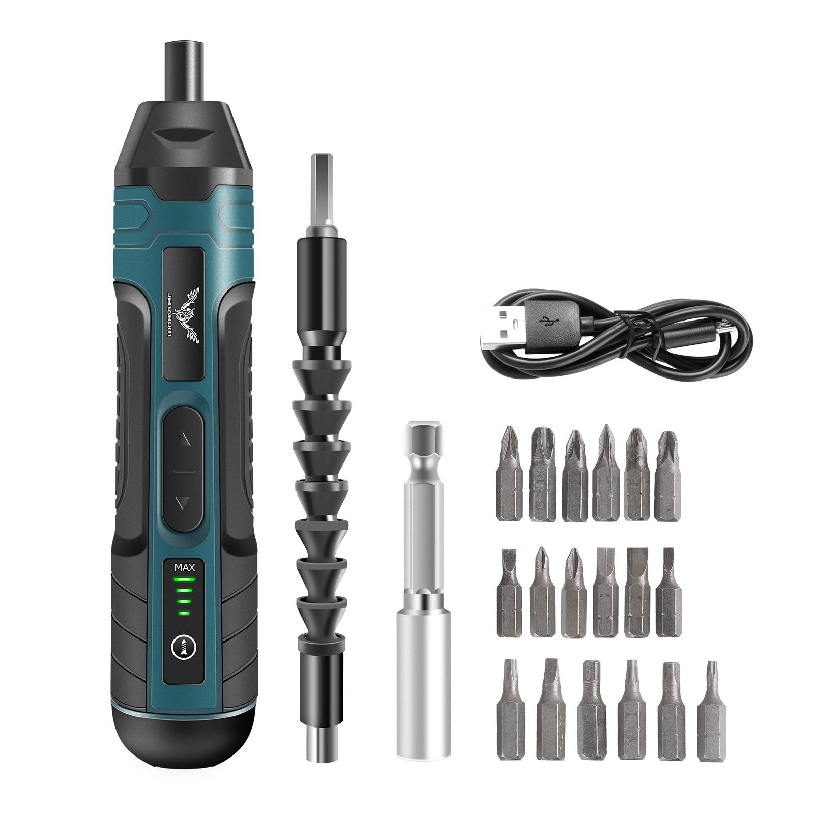 

Electric Cordless Screwdriver Small 3.6V Small Screwdriver Set with 5N.m Max Adjustable Torque for Daily and Light Industrial синій