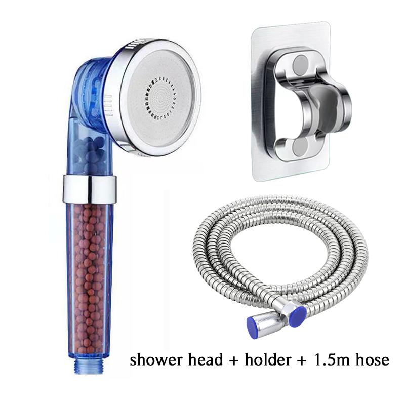 Duș de baie cu 3 moduri Cap de duș cu jet reglabil Economisește presiune înaltă apă Filtru de anioni pentru duș Duză SPA