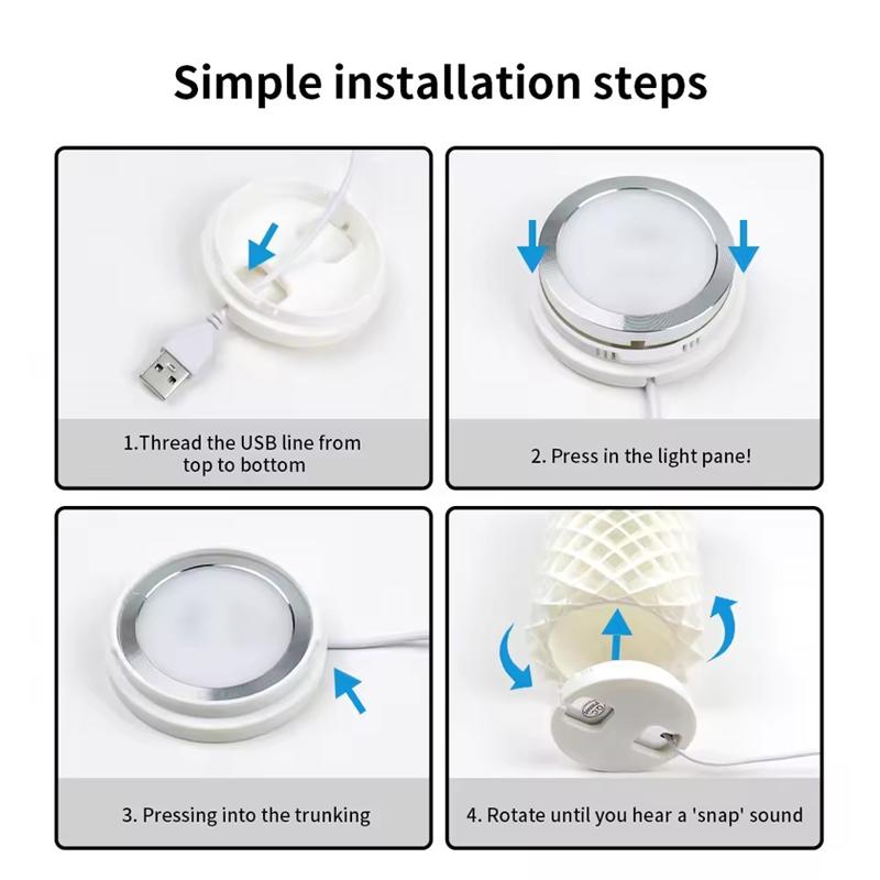 3D Printer Part for Bambu Lab LED Lamp Kit 001 DIY Model Hardware Without Shell Warm White DC 5V 3D Printer Adjustable Light Kit