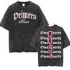 Rapper Omar Courtz Primera Musa World Tour Magliette Uomo Donna Moda Gotica Hip Hop Maglietta Vintage Lavata a Maniche Corte