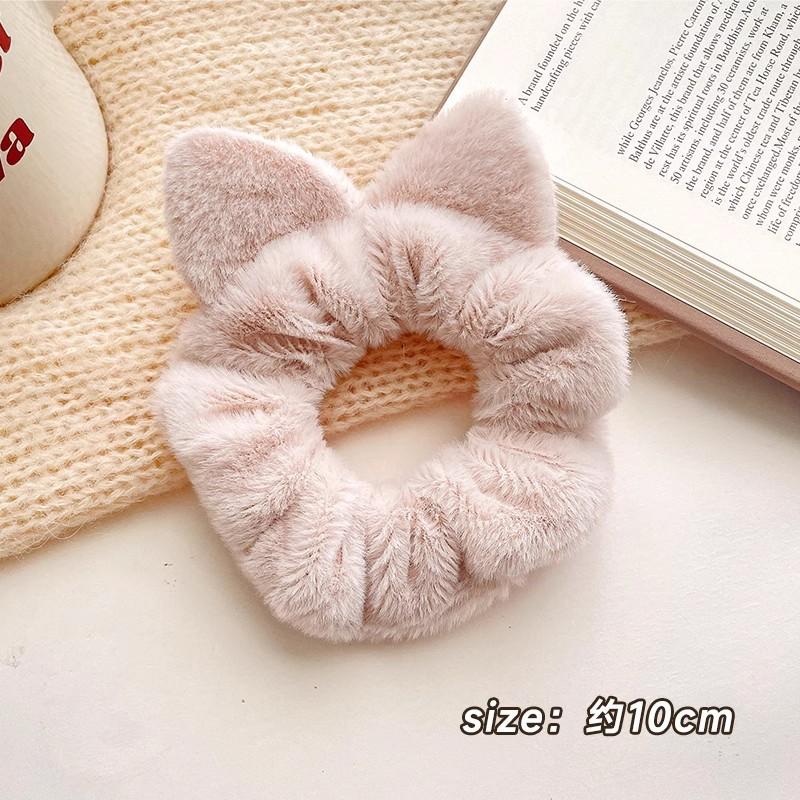 Plüschfuchs Ohren Haargummi Fuchs Nick Haarkreis Cartoon Niedliche Haaraccessoires Neues Kaninchen Kopfseil Flauschiges Haarband für Damen Mädchen