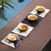 Cotton and Linen Kung Fu Tea Coasters Simple Solid Color Square Coaster Anti-scald Absorbent Heat Insulation Mat Home Mats