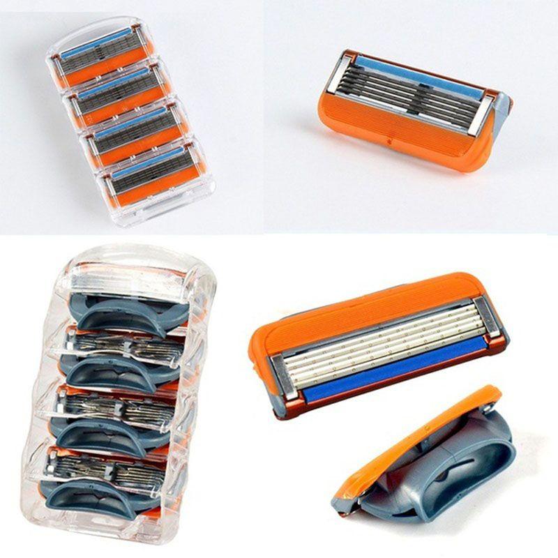 Premium 4pcs Lot Shaving Razor Blades With 5 Layer Blades For Mens Face Shaving