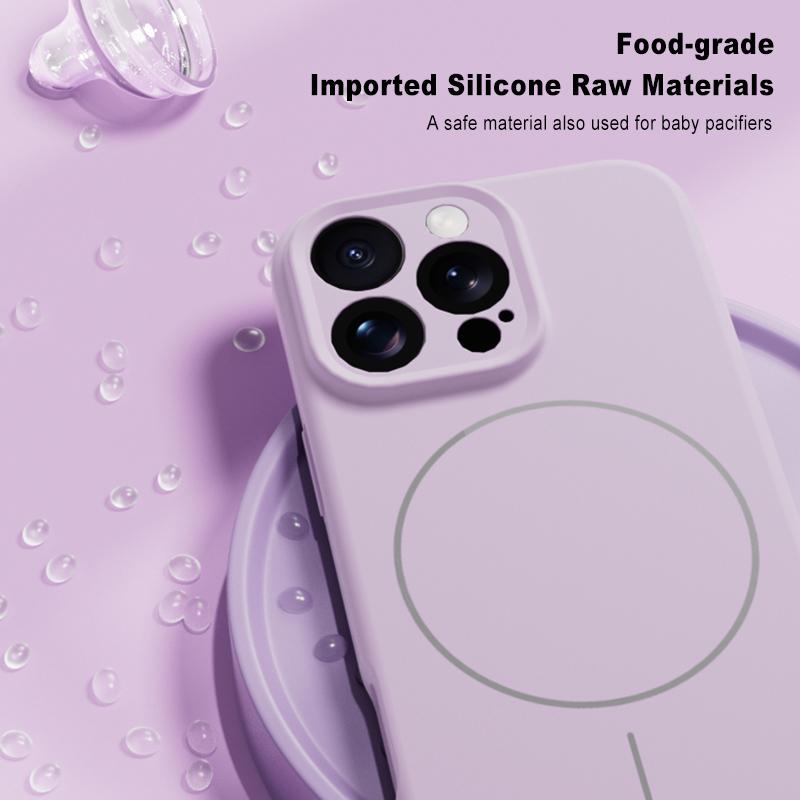 Matowe silikonowe etui Liduid z magnesem na telefon iPhone 15 14 16 Plus 11 12 13 16 Pro Max Magsafe Charge Protector Soft Cover