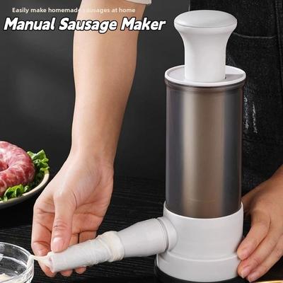 Large Capacity Manual Sausage Maker Heavy Duty Food-Grade Meat Stuffer Kit Vertical Handmade Sausage Filling Tool Home Kitchen