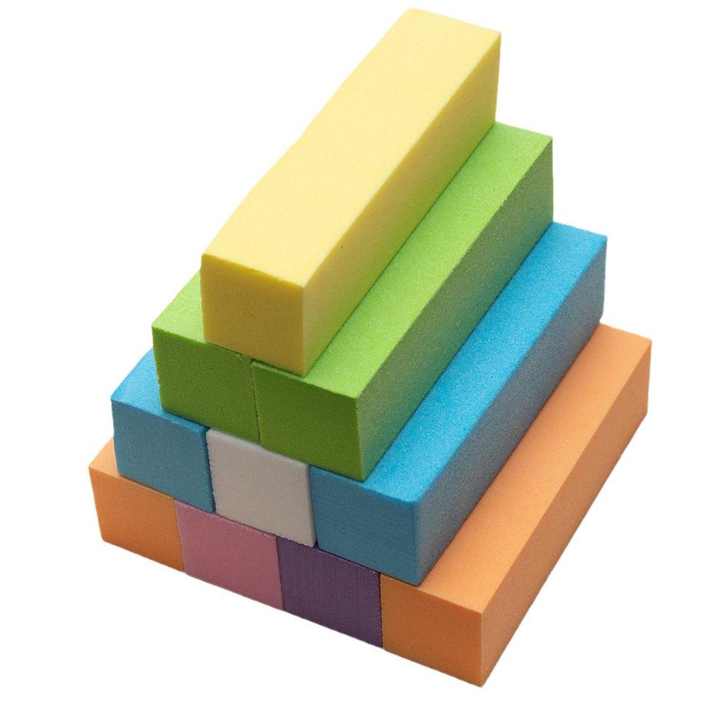 White Tofu High Foaming Buffing Block for Nail Shaping and Polishing