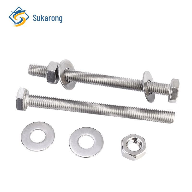 Sukalun 304 Stainless Steel External Hex Through-Wall Bolt & Rod Set