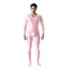 Mens Oil Glossy Bodystocking Full Bodysuit Long Sleeve Unitard Jumpsuits Stretchy Sheer Silky Romper Club Party Workout Onesie