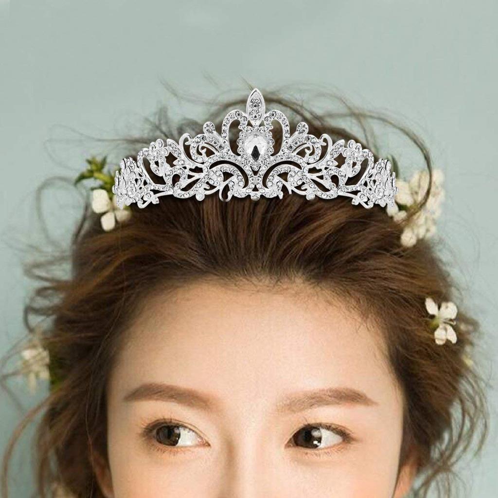 Haarschmuck cnomg Krone Diadem Kinderfotografie Party Mädchen Hochzeit Konfirmation Geburtstagsfeier Braut Haarschmuck 17 x 9 x 5 cm