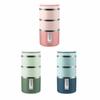 Stainless Steel Insulated Lunch Box for Students Adults Round Bento Food Container with Handle Portable Leak-Proof