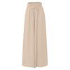 Sommer Damen Weitbeinige Hosen, Elastischer Bund, Weitbeinige Hochtaillierte Lange Culottes