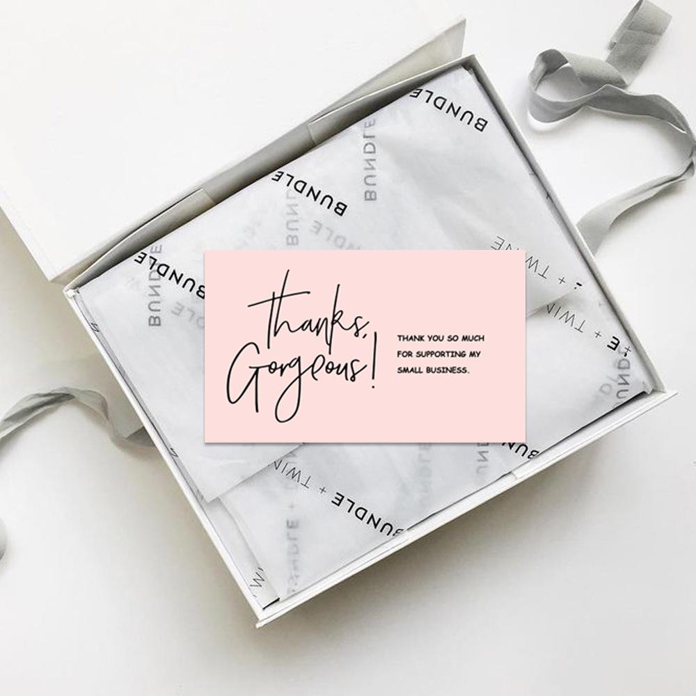 Inserts Supporting Small Businesses Appreciate Card Thank You For Your Order Beyond Grateful Labels