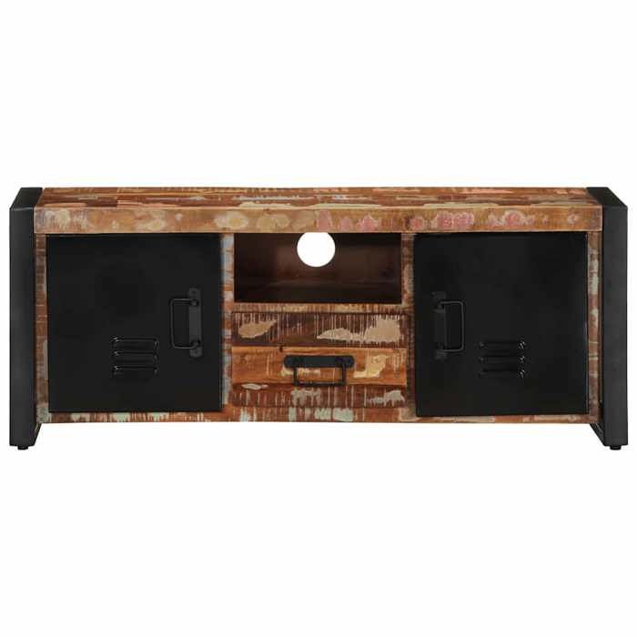 VidaXL TV Stand 100x30x40 Cm Solid Reclaimed Wood, TV Bench, Hi-Fi Cabinet, Entertainment Center, TV Buffet, Furniture 4013590