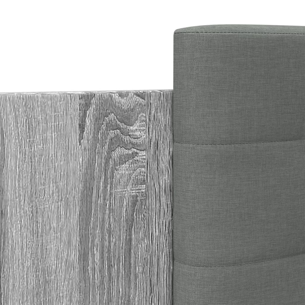 Grey Sonoma Bed Frame with Headboard 200x200 cm Wood Based Material