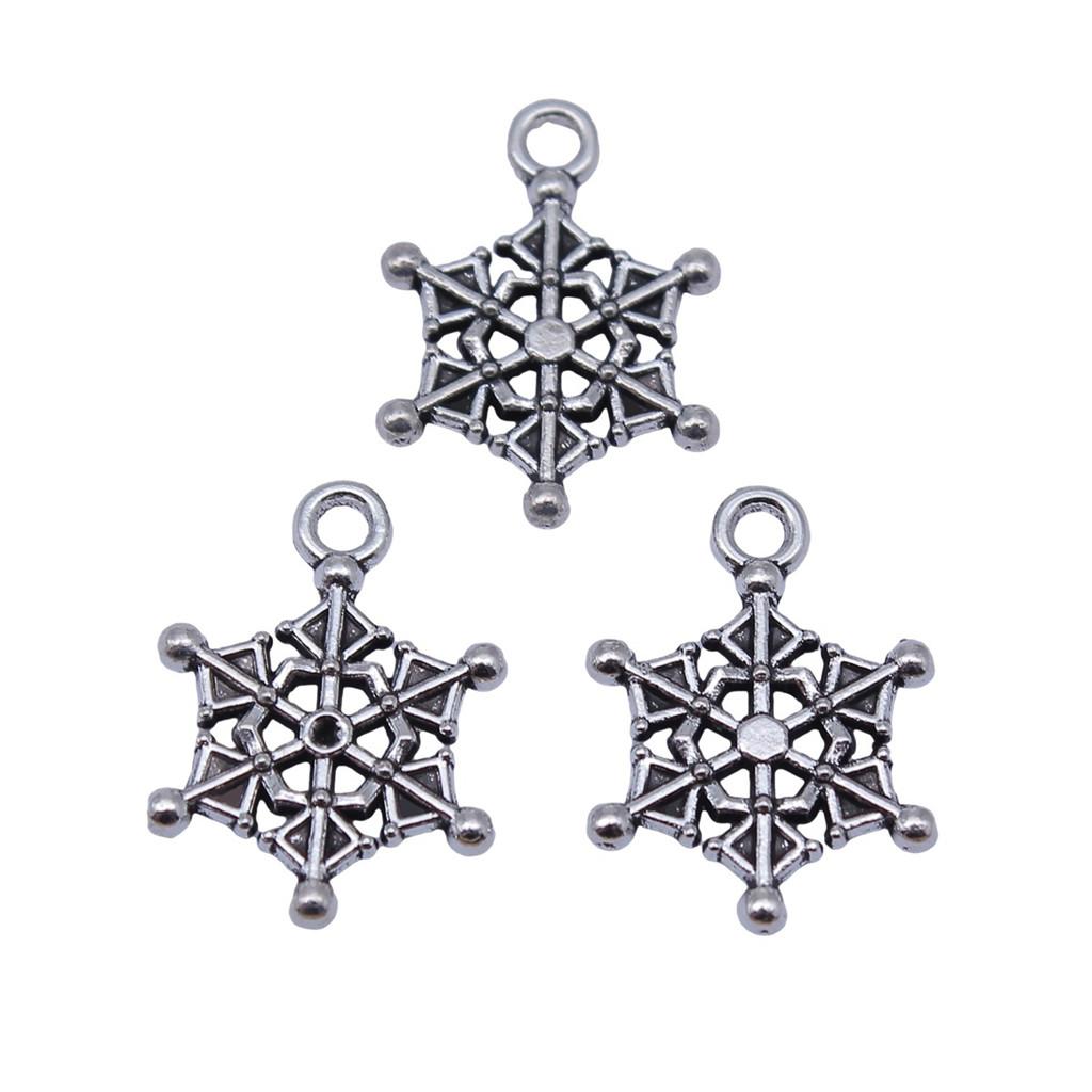 Snowmen Charms Snowflake Pendants For Winter Christmas Themed Jewelry