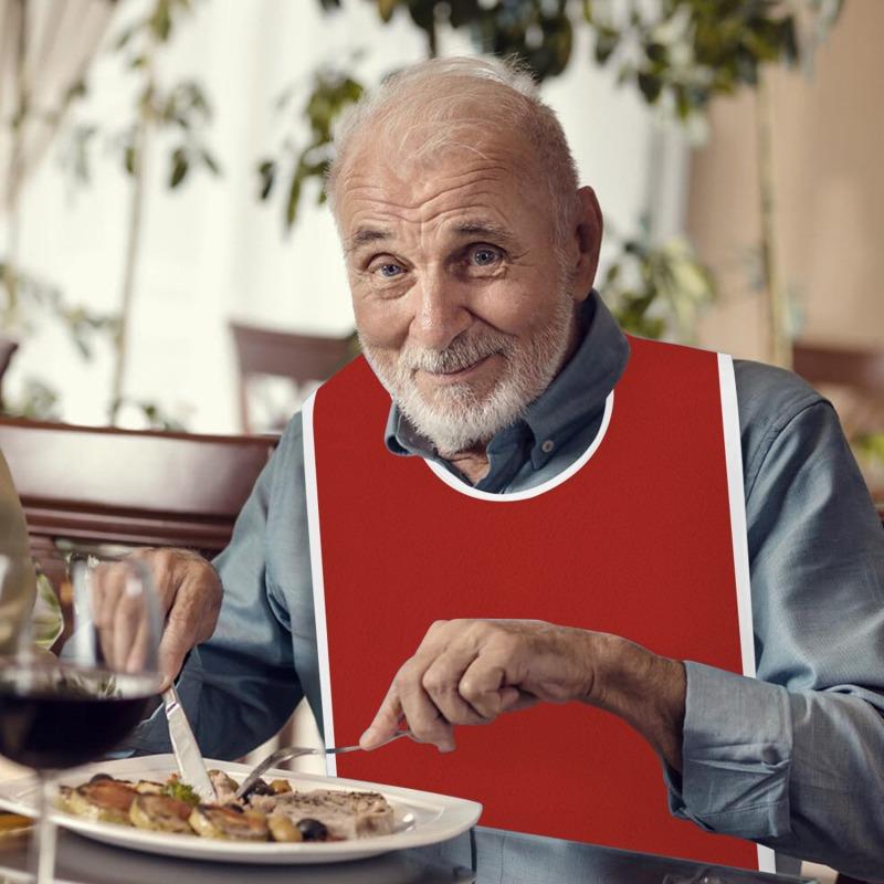Adult Bibs Apron Bib for Men and Women Suitable for Seniors Stain Resistant Diet Cloth Waterproof Adult Mealtime Bib Cloth