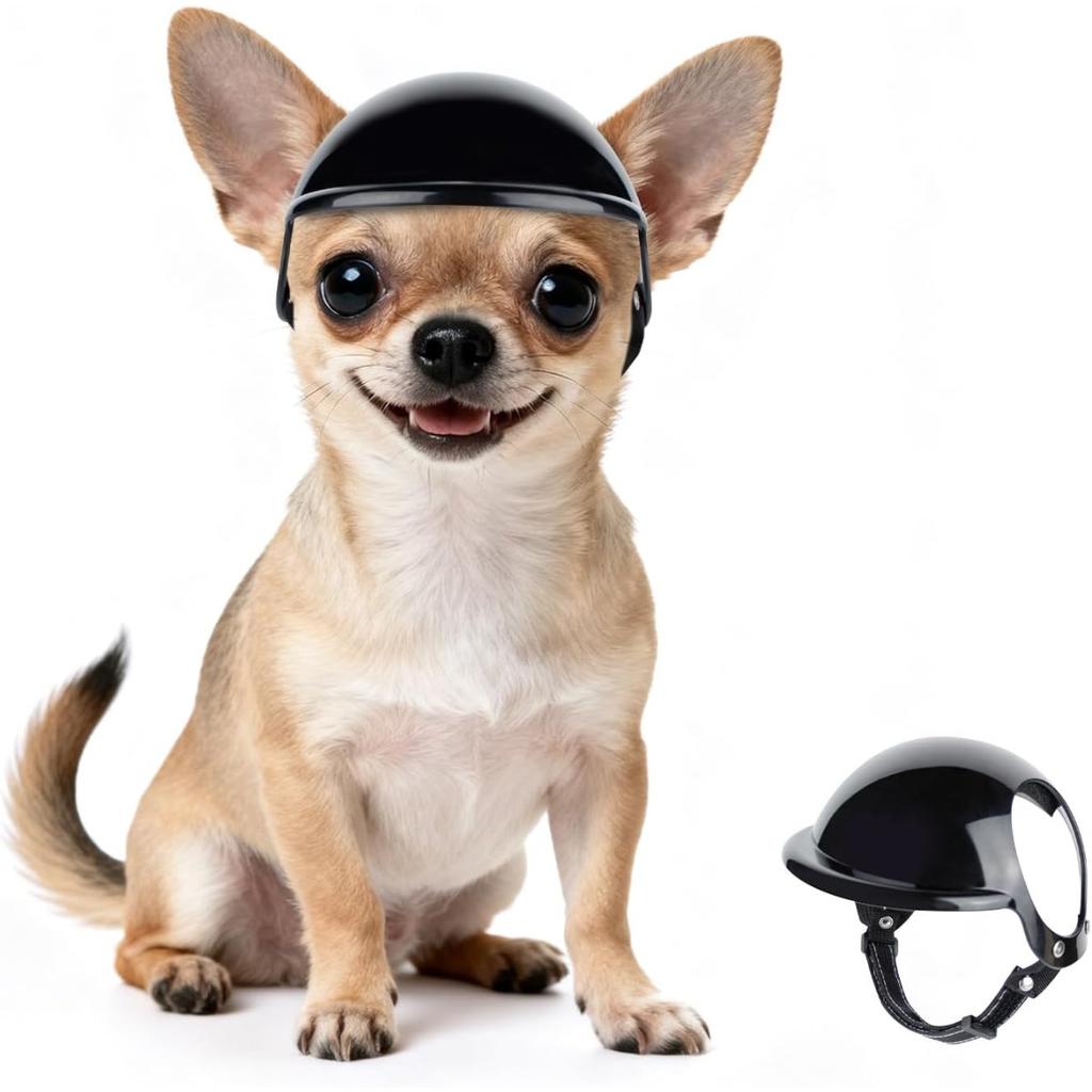 ATUBAN Dog Helmet,XSmall Chihuahua Dog Motorcycle Helmets,Pet Safety Hat Extra Small Doggy Helmet for Puppy&Cats Head Protection