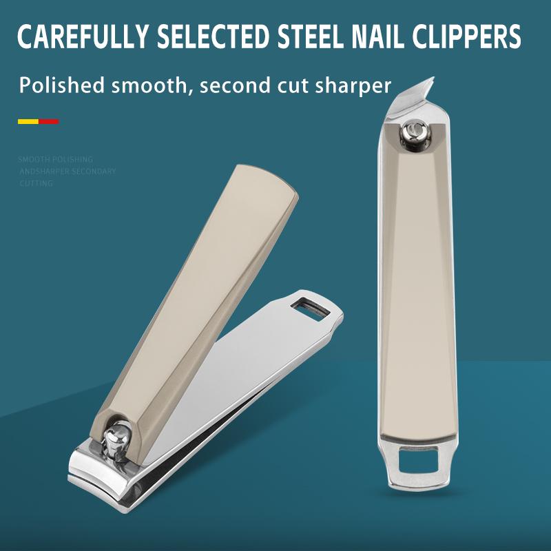 Complete Stainless Steel Nail Clippers Set with 7 Pieces for Finger & Toe Pedicure Portable Durable Wide Jaw Opening