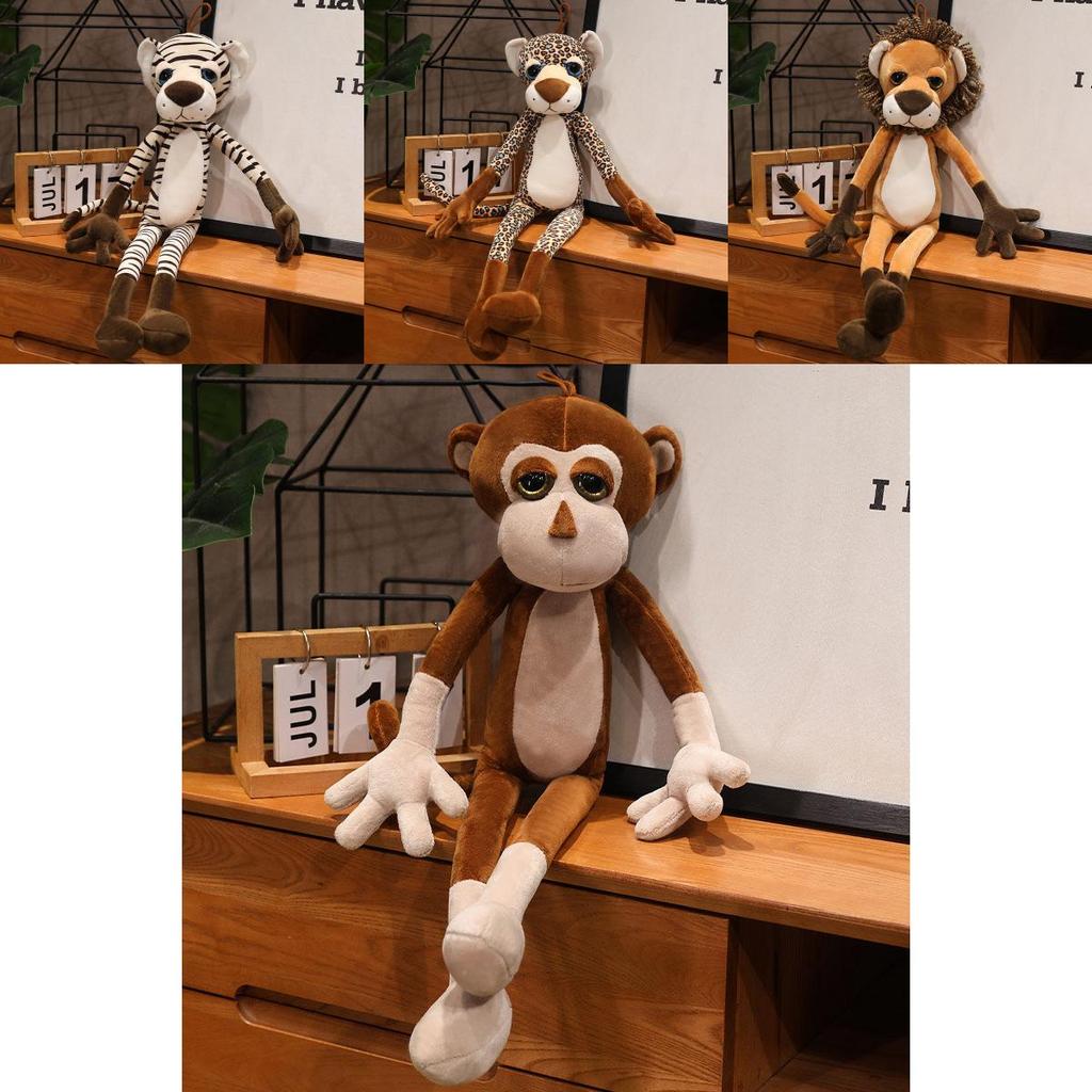 Adorable Long-legged Plush Animal Toys Featuring Cute Lion Tiger Leopard And Deer Designs