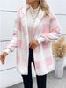 Women's Stylish Plaid Hooded Knitwear Top - Long Sleeve Elegant Autumn Sweater