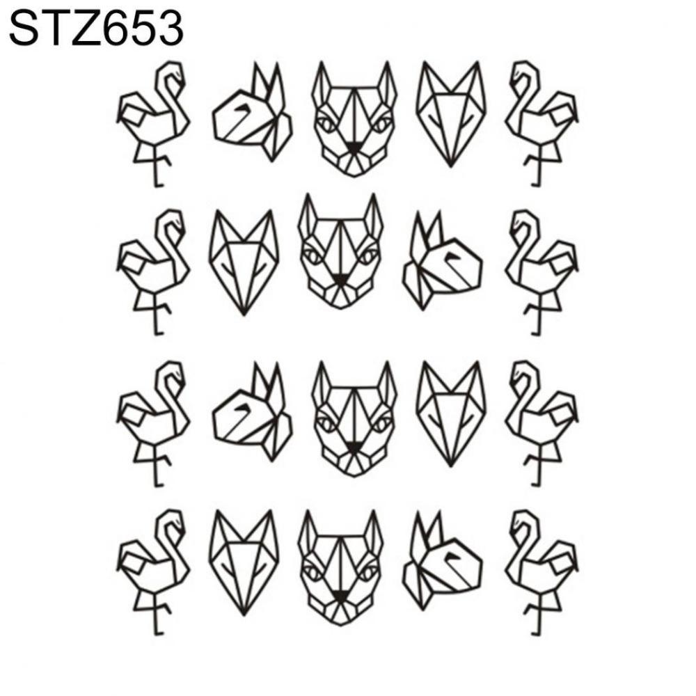 Floral Print Nail Decals Nail Art Decor Gel Polish Animal Sticker Manicure Foils