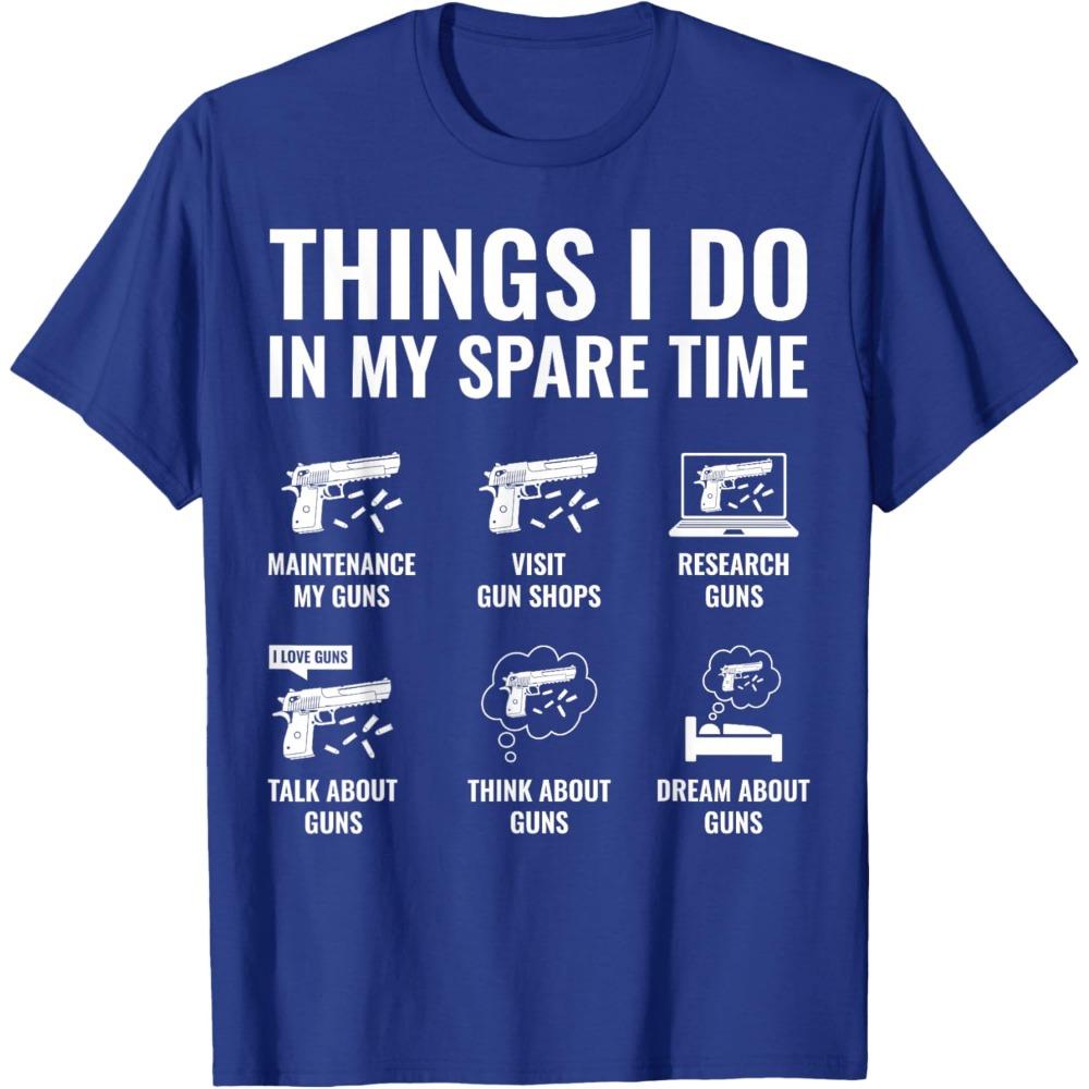 Women's Things I Do In My Spare Time Funny T-Shirt Men Oversized Tee Cotton Unisex Top Loose Unisex All-season Harajuku O-Neck
