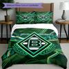 3pcs Duvet Cover Set (1*Duvet Cover + 2*Pillowcase, Without Core), Borussia Monchengladbach Print Bedding Set, Bedroom Decor, All‑Season, Birthday Gif