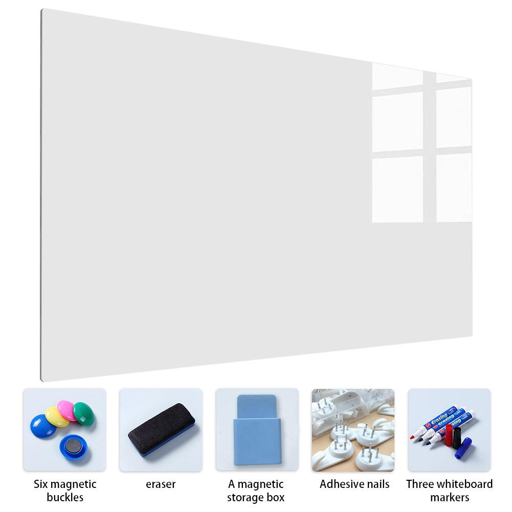 Magnetic White Board Sticker Include Marker Magnet Eraser Removable Wall Dry Erase Board Erasable Surface for Kids Office Home