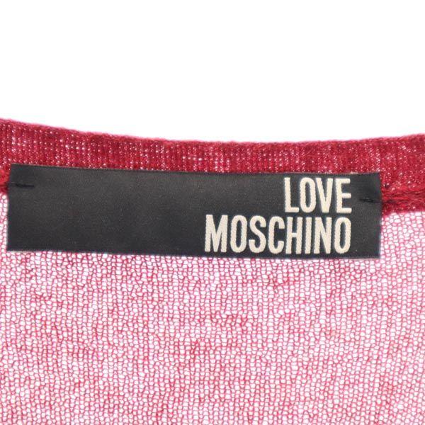 LOVEMOSCHINO Long Sleeve Knit Long Cardigan USA6 With Belt Loop Women Used