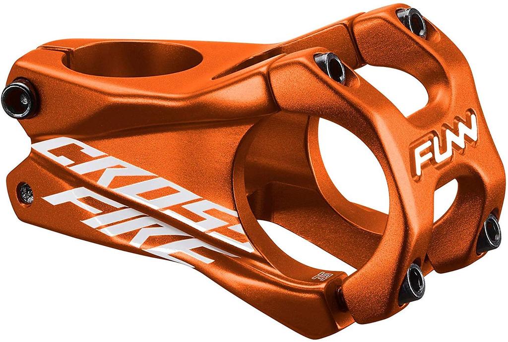 FUNN Crossfire Clamp Suitable for Bicycles and Mountain Lightweight Stem, Diameter 35mm, Bikes, Durable, (Length 50mm, Orange)