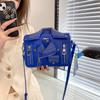 Pu Foreign Trade Personality Funny Jacket Bag 2025 Super Korean Version Fashion Rivet Trend Single Shoulder Crossbody Small Square Bag Women