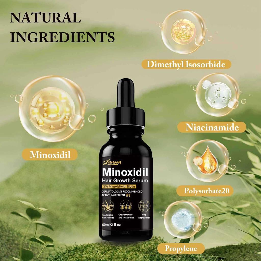 L'essence épaississante pour cheveux favorise la force des cheveux pour hommes et femmes, liquide nourrissant anti-chute et croissance des cheveux 60 ml