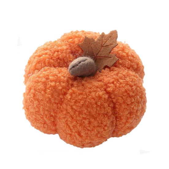 Yousheng Plush Pumpkin, with Maple Leaf Decor Halloween Decoration, 3D Pumpkin Throw Pillow, Soft Cute Harvest Festival Home