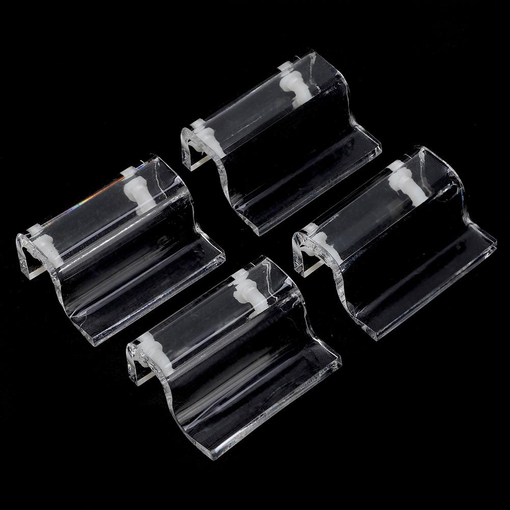 4Pcs Glass Cover Acrylic Clip Holder Support Clamp Accessory for Aquarium Fish Tank