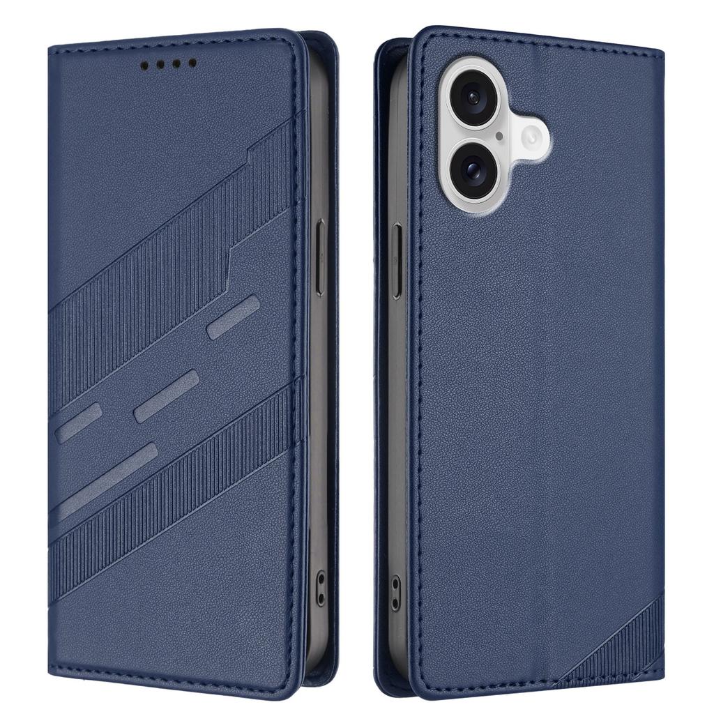 For iPhone 17 Phone Cases Punk Style Imprinted Wallet Stand Leather Cover