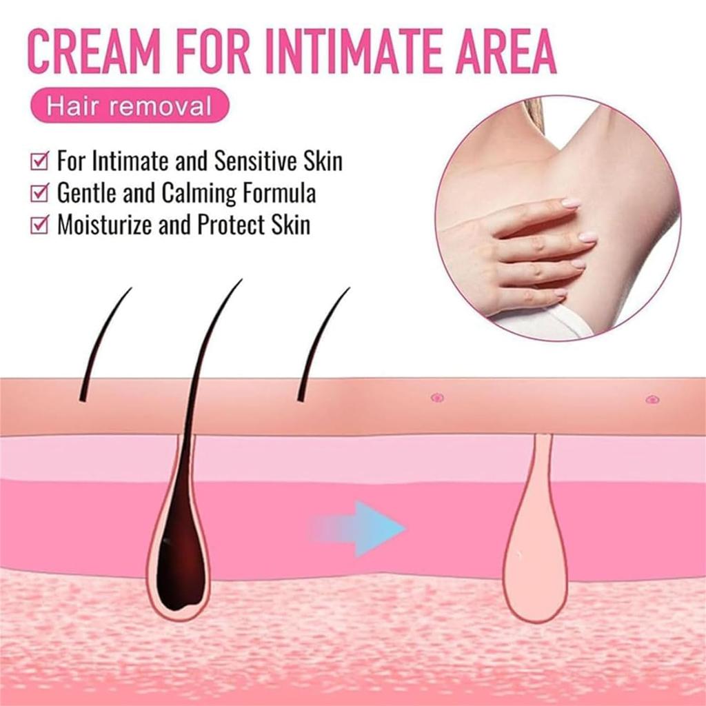 Hair Removal Cream, Hair Removal Cream for Men and Women, Hair Removal Cream for Face Armpits and Legs Private Parts, Flawless Depilatory Cream