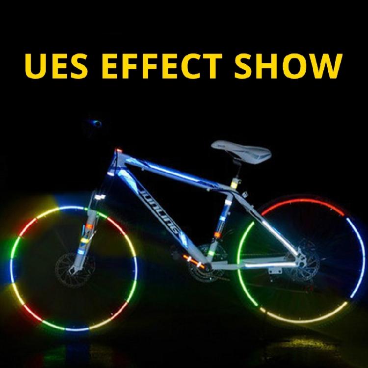 Road Bike Sticker Reflective Tape Fluorescent Safety Warning Strips Protective Tape Bicycles Wheel Body Sticker