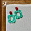 Hong Kong Style Retro Polka Dot Earrings: Playful Red Ear Clips for Girls and Women