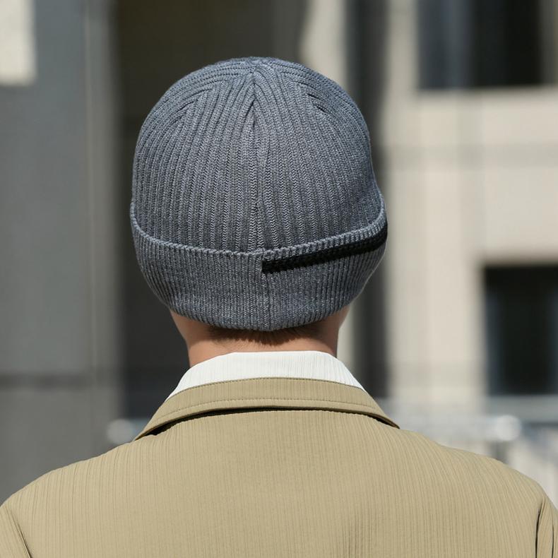 Men's Winter Knitted Hat Velvet Thick Outdoor Riding Ear Protection Coldproof Warm Hat