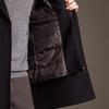 Antonio Men's Mid-Length Wool Blend Overcoat with Removable Down Liner