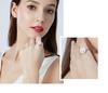 PAG&MAG Sterling Silver Pearl Ring with Micro-paved Zircon and 9-9.5mm Freshwater Pearl