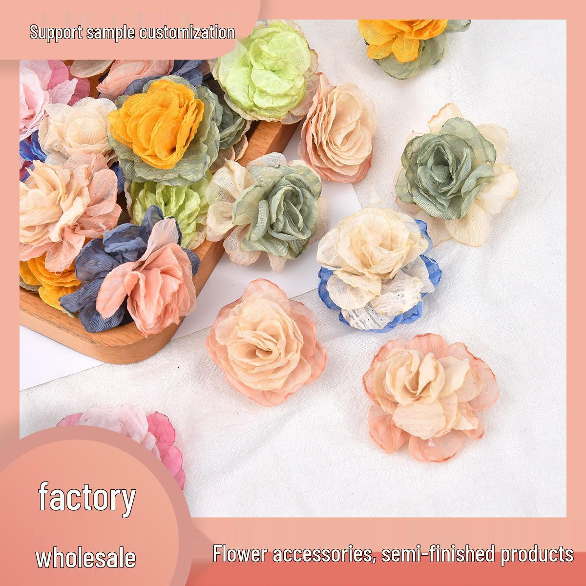 Ретро 3D Шифоновый Цветок Камелии DIY Аксессуары