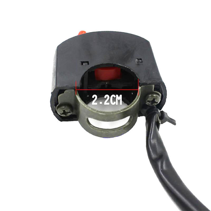 Motorcycle Atv Bike Handlebar Accident Hazard Light On/Off Kill Switch Button Fu