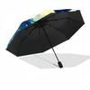1pc Galaxy Cat Fashionable Automatic Opening/Closing Folding Umbrella with 8 Bones, Windproof Portable, Daily Use221