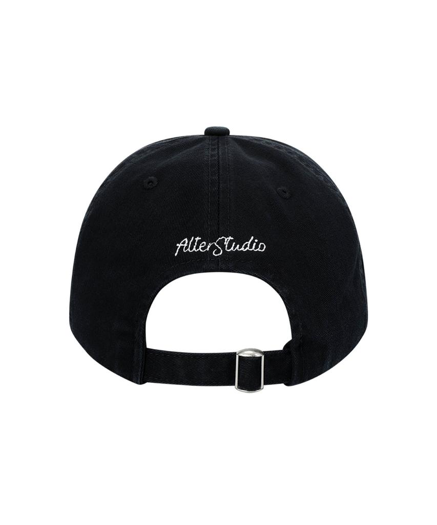 ALTER STUDIO Washed Heart Symbol Ball Cap_Black