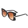 Oversized Cat Eye Anti-UV Sunglasses Women Fashion Metal Decorated Frame Party Beach Shades Butterfly Eyewear