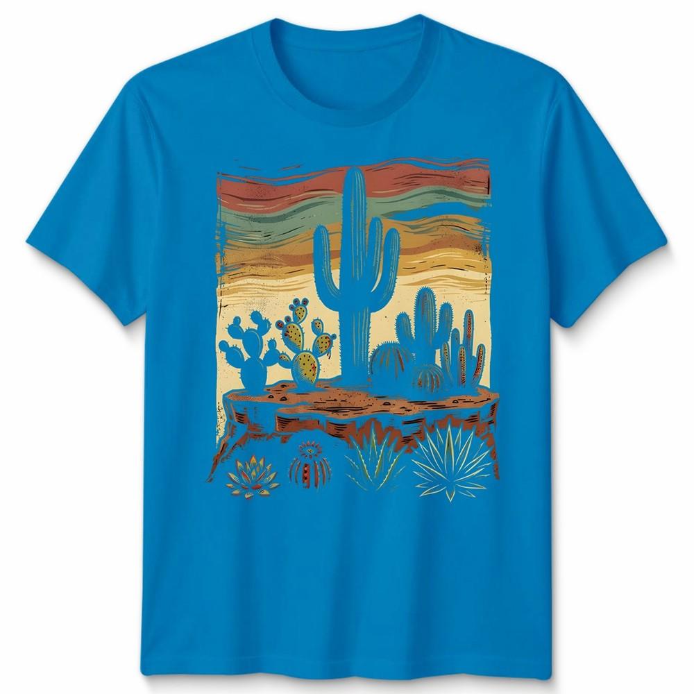 Retro Desert Cactus Unisex T Shirt Southwest Boho Plant Lover Unisexs Unisexs Tee
